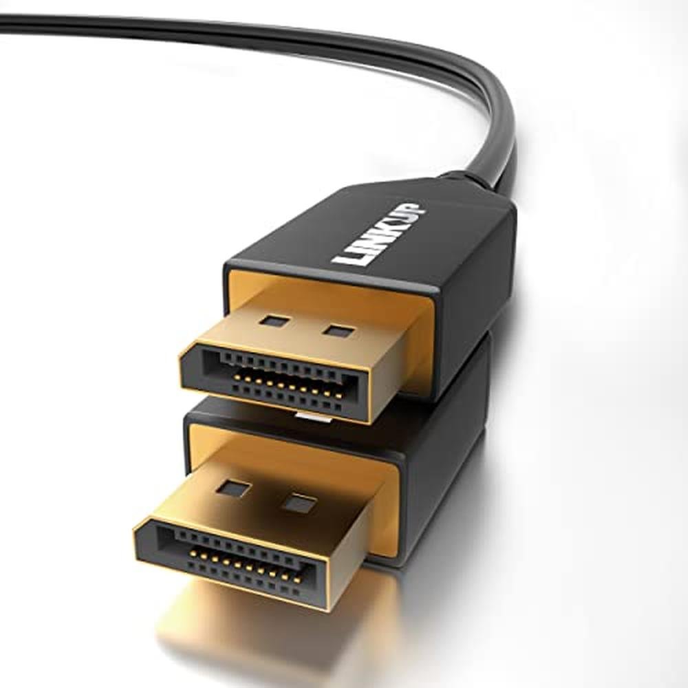 Linkup 34AWG: Premium DisplayPort DP1.4 Cable – Front View