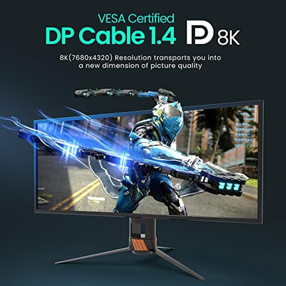 Linkup 34AWG: Premium DisplayPort DP1.4 Cable – In Use