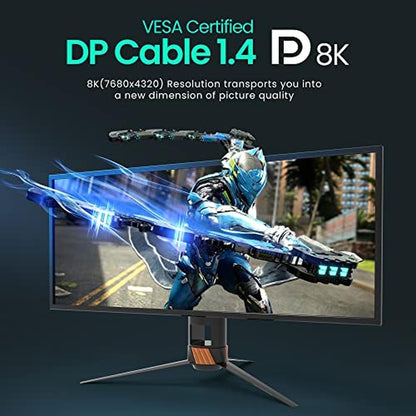Linkup 34AWG: Premium DisplayPort DP1.4 Cable – In Use