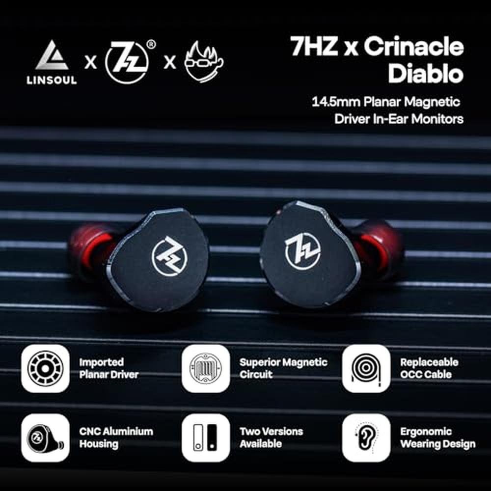 Linsoul 7Hz x Crinacle: Diablo/Divine in-Ear Monitors – Side View