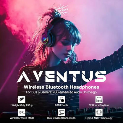 Linsoul Kiwi Ears Aventus Bluetooth 5.4 Over Ear Headphones – Side View