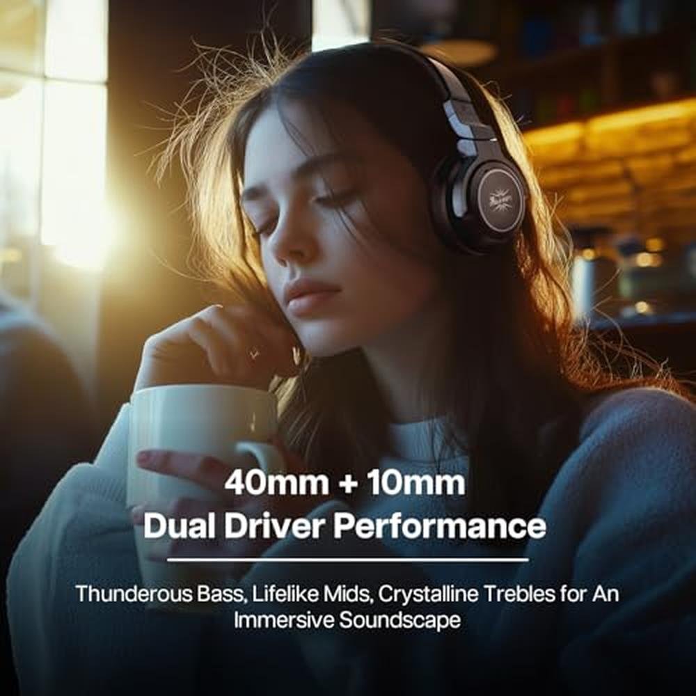 Linsoul Kiwi Ears Aventus Bluetooth 5.4 Over Ear Headphones – Close-up Detail