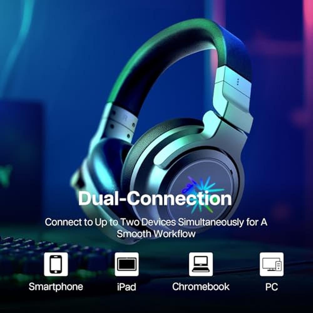 Linsoul Kiwi Ears Aventus Bluetooth 5.4 Over Ear Headphones – In Use