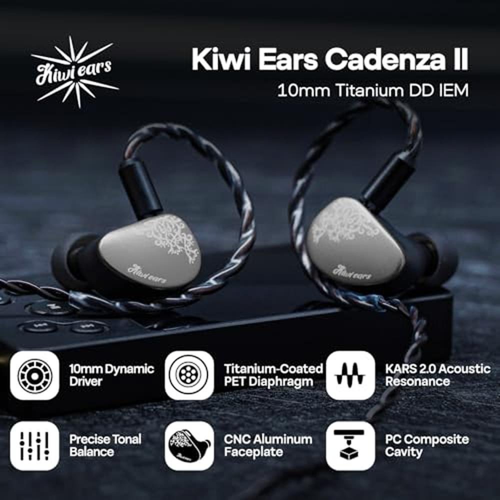 Linsoul Kiwi Ears Cadenza II 10mm Titanium Driver in Ear – Side View