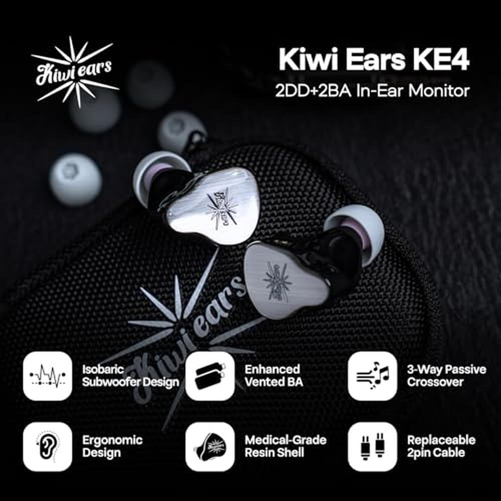 Linsoul Kiwi Ears KE4 in Ear Monitor – Close-up Detail