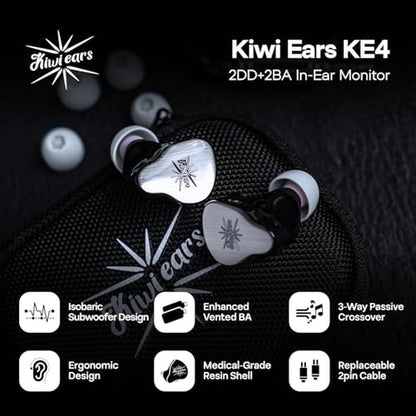 Linsoul Kiwi Ears KE4 in Ear Monitor – Close-up Detail