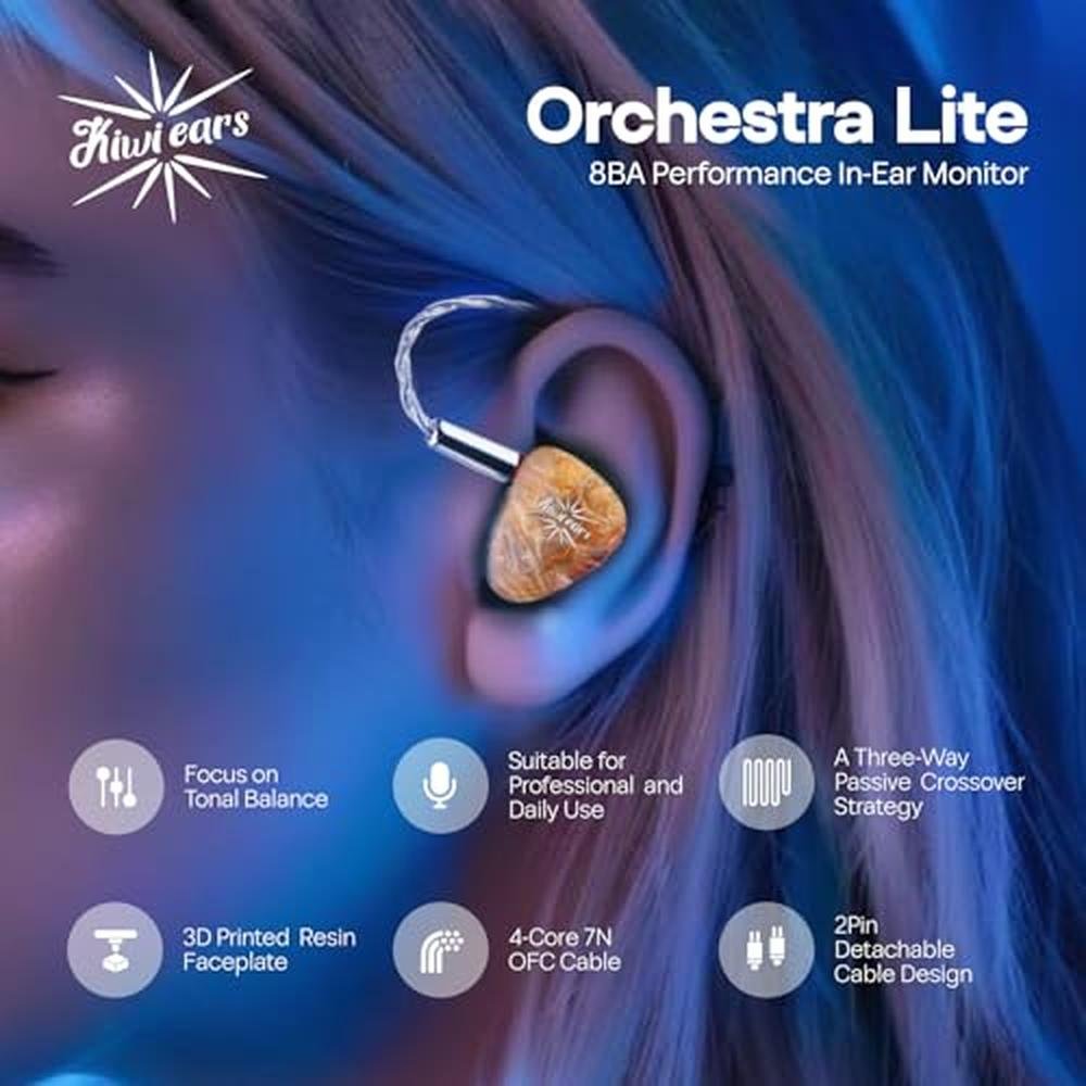 Linsoul Kiwi Ears Orchestra Lite Performance Custom 8BA – Close-up Detail