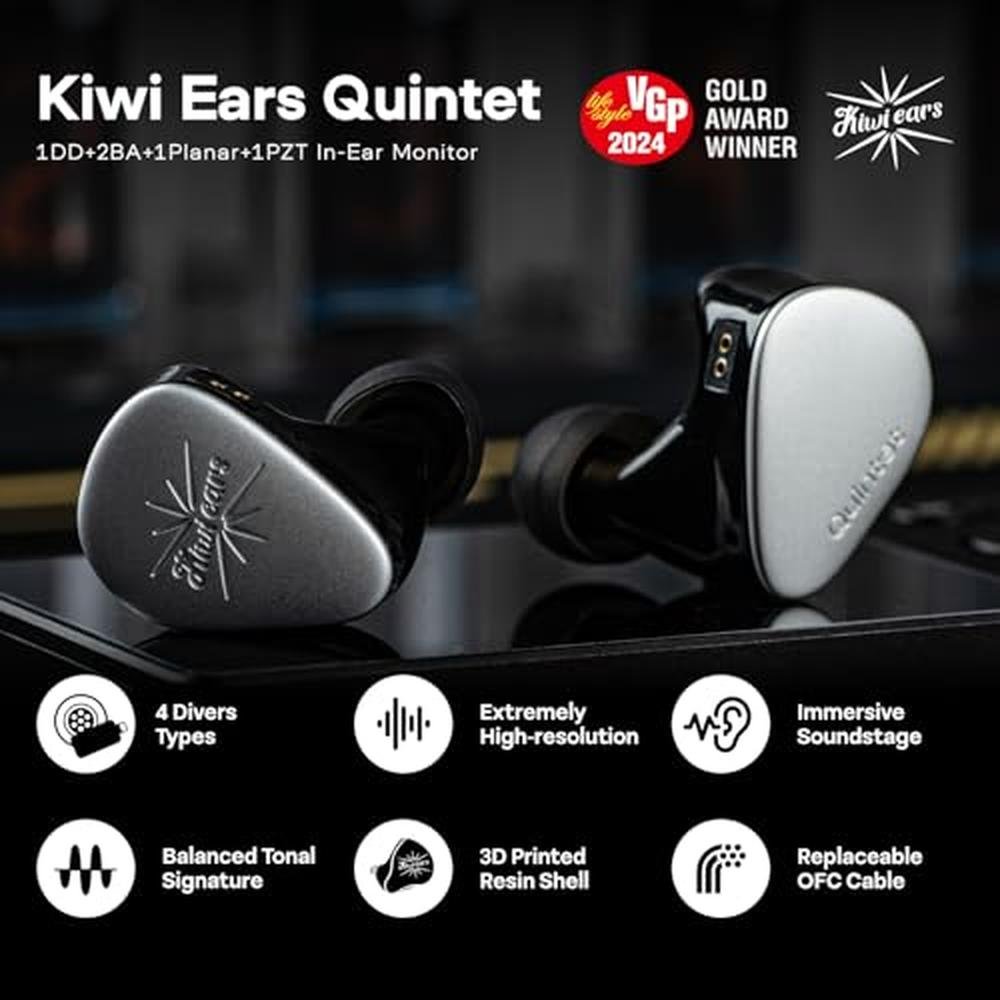 Linsoul Kiwi Ears Quintet in Ear Monitor – Side View