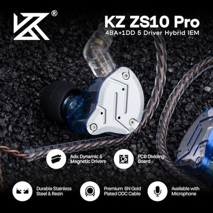 Linsoul KZ ZS10 Pro: 4BA+1DD 5 Driver in Ear Monitor – In Use