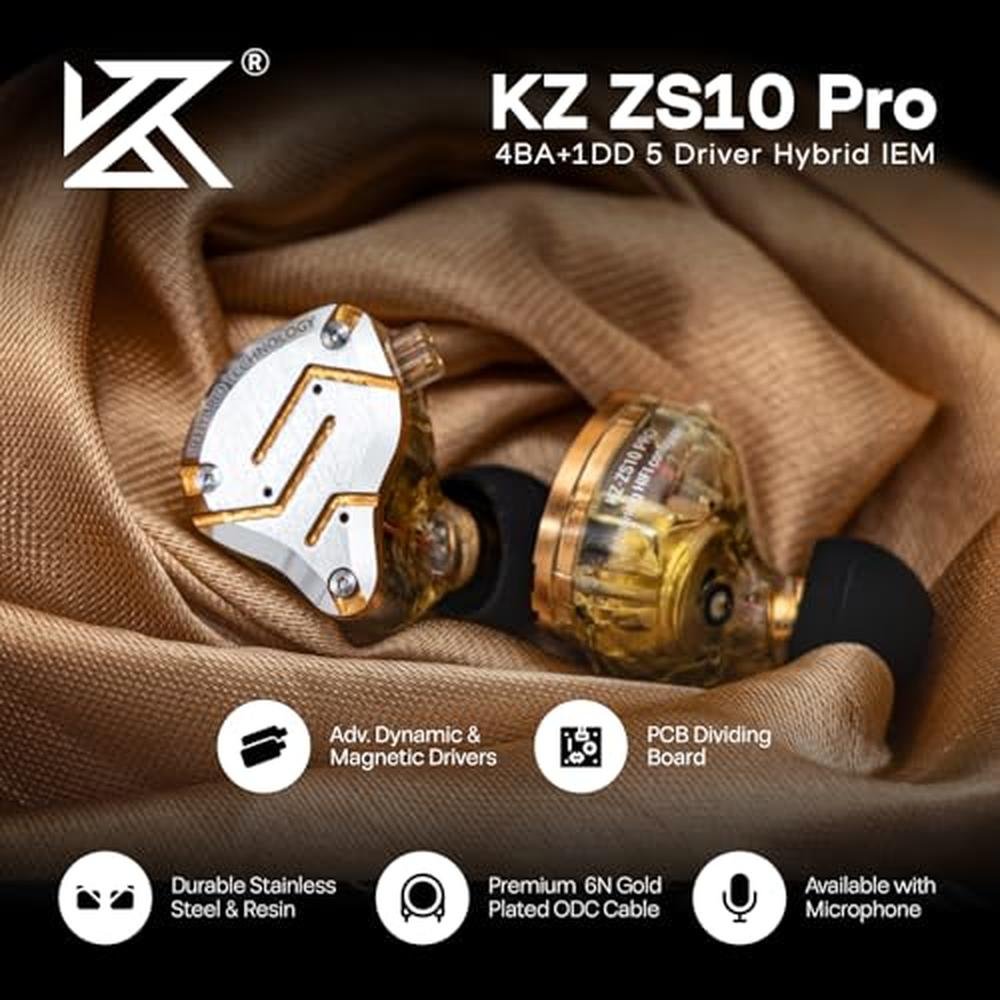 Linsoul KZ ZS10 Pro: 4BA+1DD 5 Driver in Ear Monitor – In Use