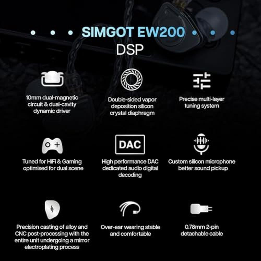 Linsoul SIMGOT EW200 10mm SCP Diaphragm Dynamic Driver – In Use