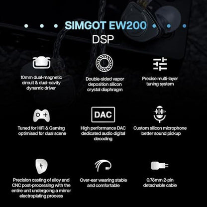 Linsoul SIMGOT EW200 10mm SCP Diaphragm Dynamic Driver – In Use