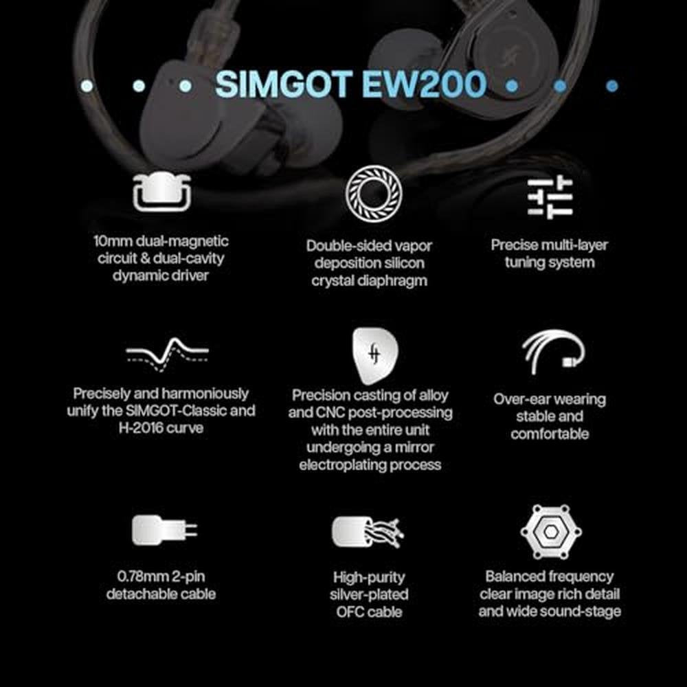 Linsoul SIMGOT EW200 10mm SCP Diaphragm Dynamic Driver – In Use