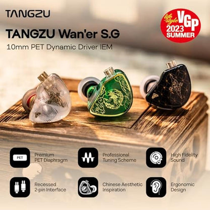Linsoul TANGZU Waner S.G HiFi 10mm Dynamic Driver PET – Side View