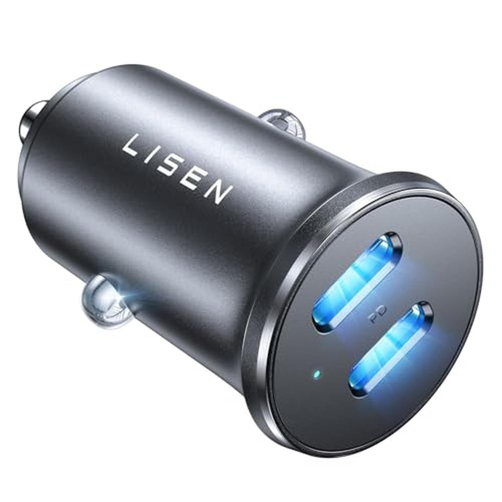 Charger Car: LISEN 90W USB C Car Charger – Front View
