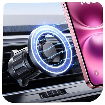 Car Phone Mount: Lisen Magsafe Car Mount Magnetic Car Phone – Front View