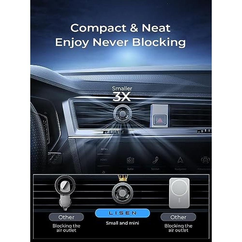 Car Phone Mount: Lisen Magsafe Car Mount Magnetic Car Phone – Close-up Detail