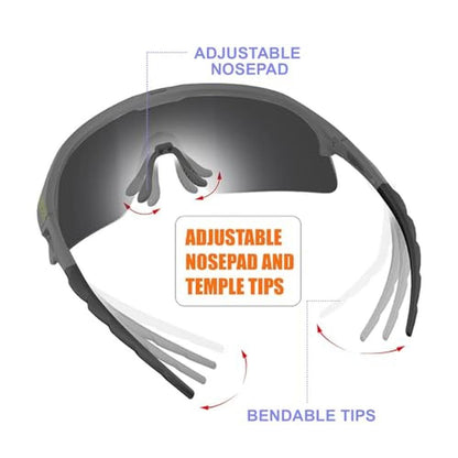 Polarized Wrap-Around Shield Cycling Sunglasses – In Use