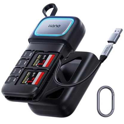 Llano F13 2-in-1 High-Speed SD/Micro SD Card Reader Adapter – Front View