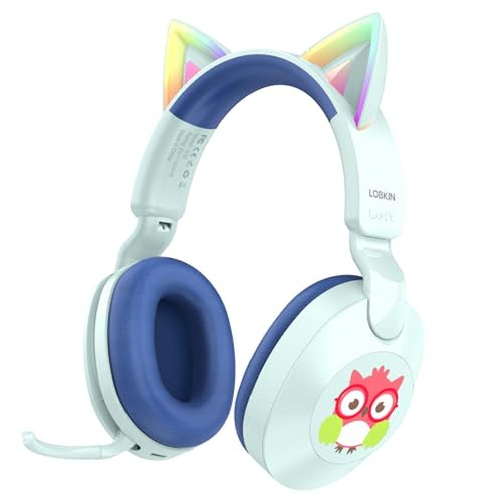 LOBKIN Kids Headphones with Microphone Bluetooth 6.0 – Front View