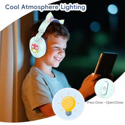LOBKIN Kids Headphones with Microphone Bluetooth 6.0 – In Use