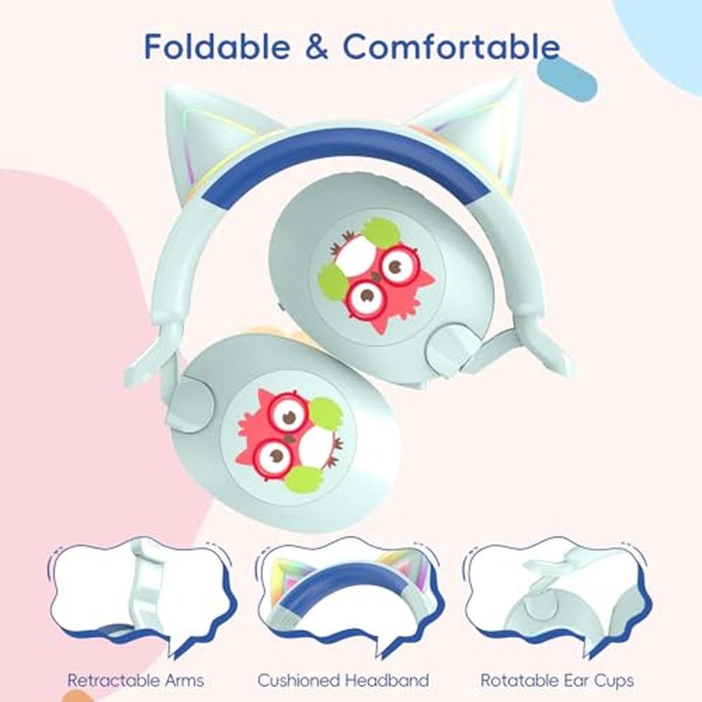 LOBKIN Kids Headphones with Microphone Bluetooth 6.0 – Packaging