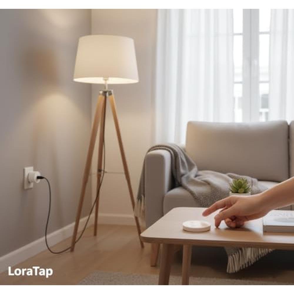 LoraTap Mini Remote Control Outlet Plug Adapter – In Use