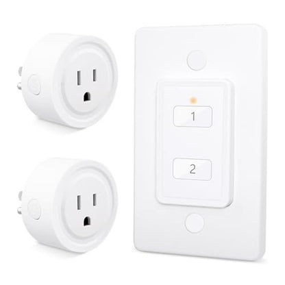 LoraTap Mini Wireless Remote Control Outlet Plug Adapter (2 – Front View