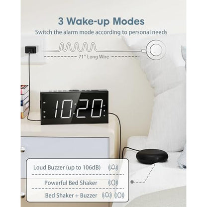Alarm Clock for Heavy Sleepers – Side View
