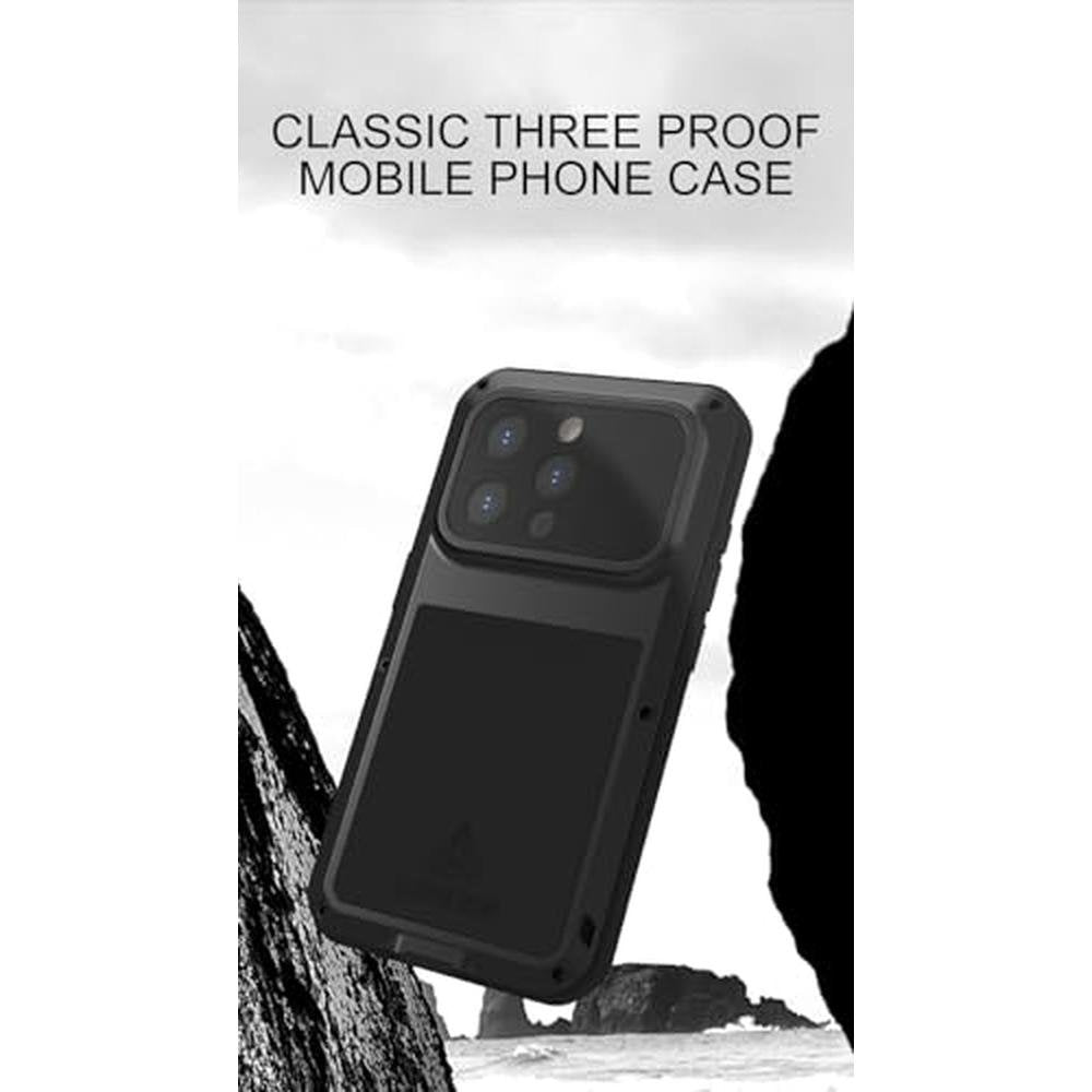 Case iPhone 15 Pro: LOVE MEI Metal Case – Side View