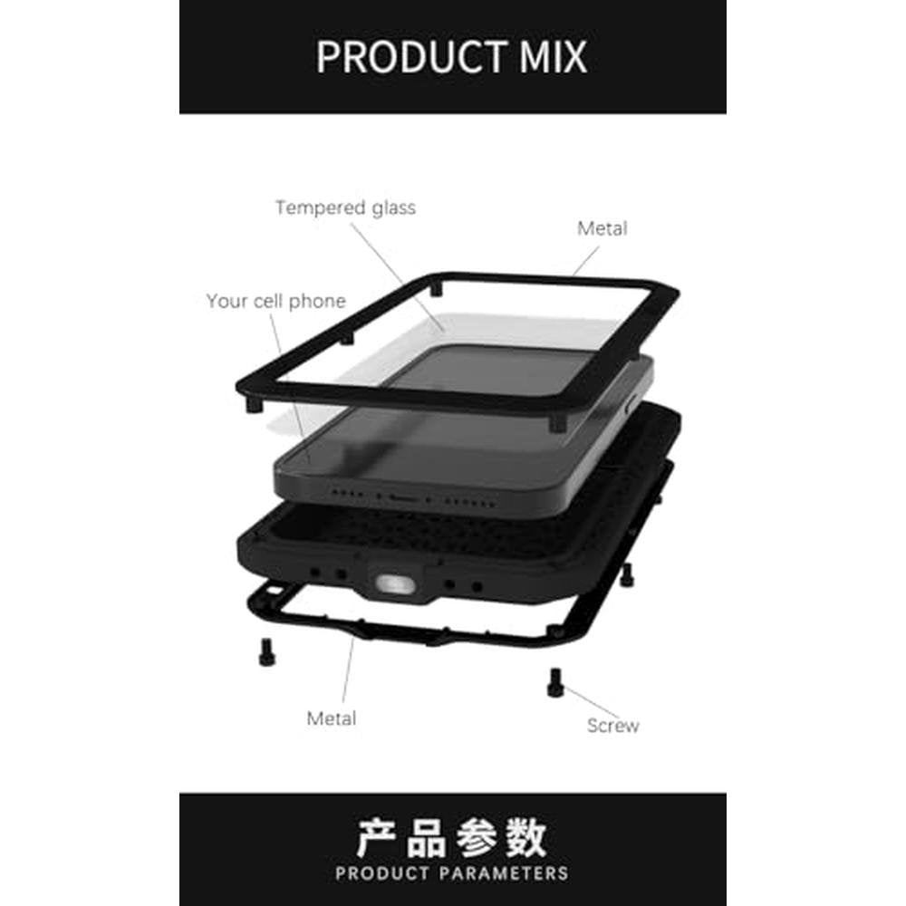 Case iPhone 15 Pro: LOVE MEI Metal Case – In Use
