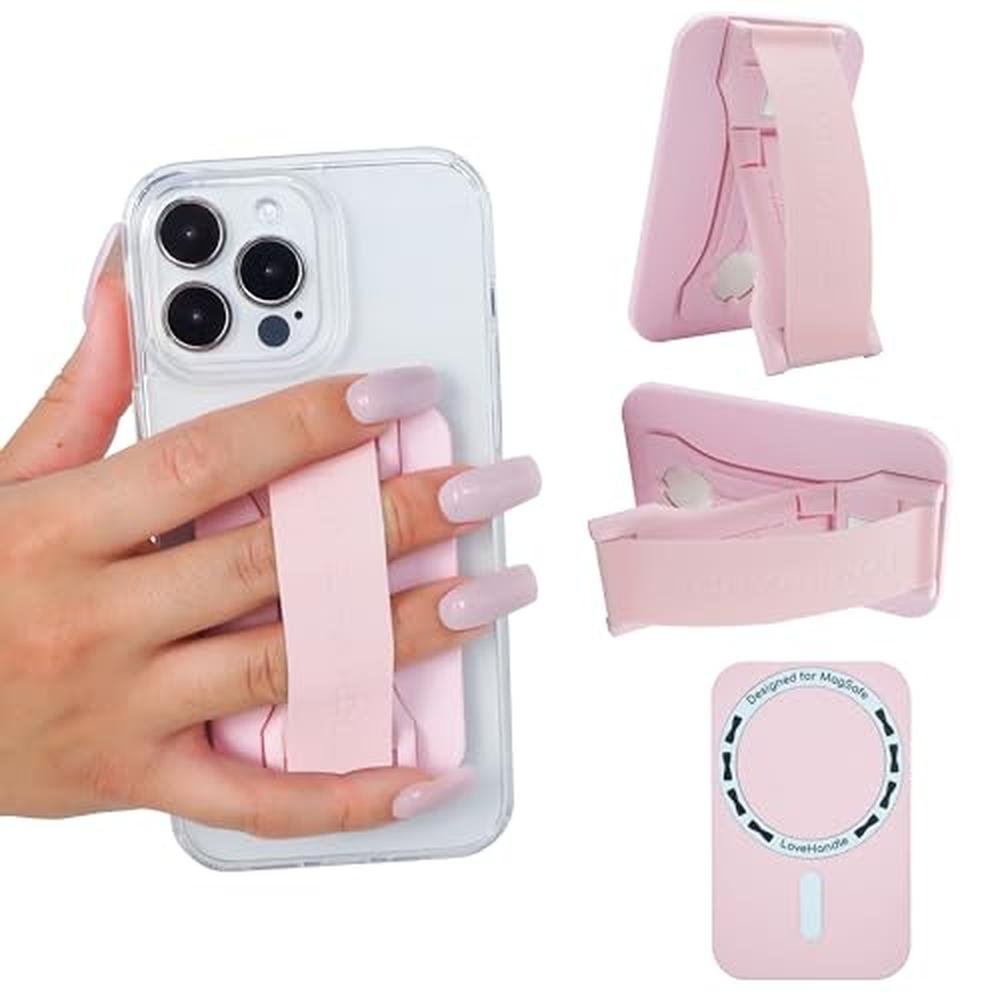 MagSafe LoveHandle PRO: Premium Magnetic Phone Grip & Mount – Front View