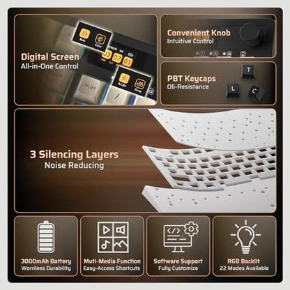 Keyboard LTC: Nimbleback NB1041 PRO Wireless Mechanical – Side View