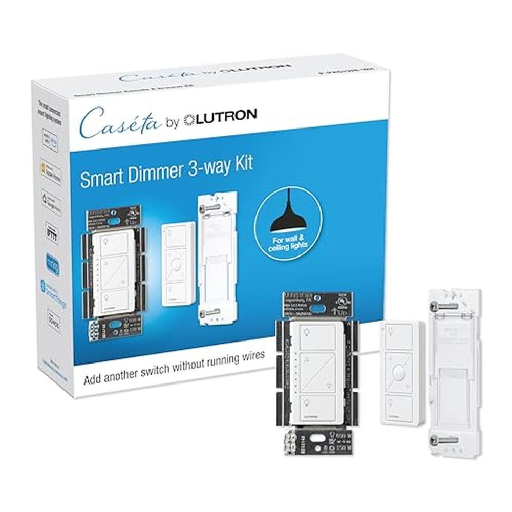 Lutron Caseta 3 Way Smart Dimmer Light Switch Kit – Front View