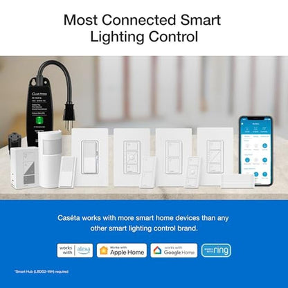 Lutron Caseta 3 Way Smart Dimmer Light Switch Kit – Close-up Detail