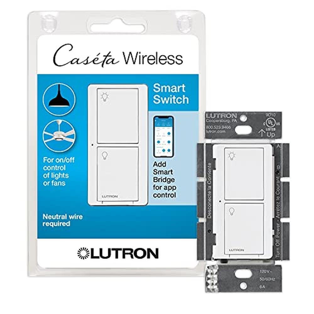 Lutron Caseta Original Smart Light Switch (Lutron Smart Hub – Front View