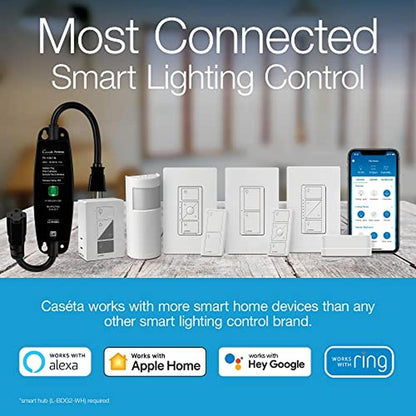 Lutron Caseta Plug-In Smart Lamp Dimmer Switch Kit with – Side View