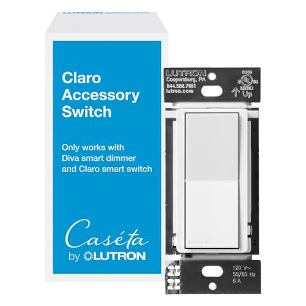Lutron Caseta Smart Claro Accessory Switch for 3 way For – Front View