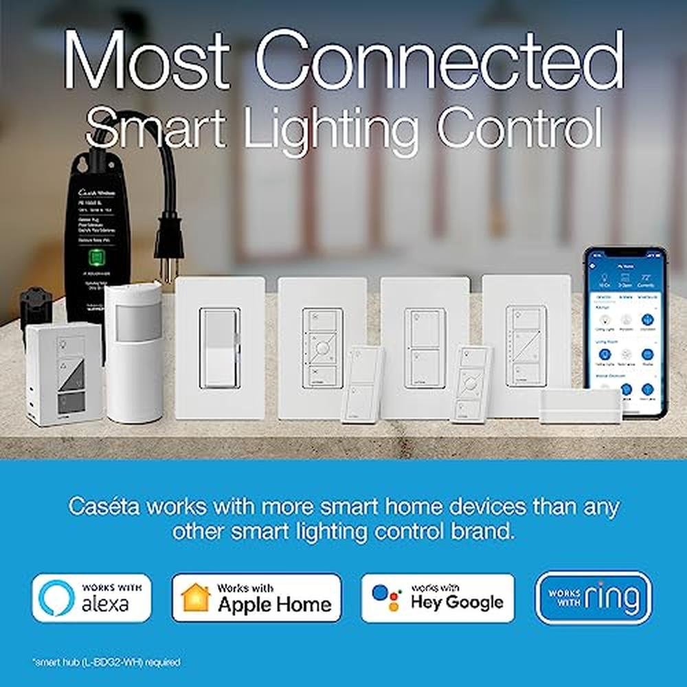 Lutron Diva Smart Dimmer Light Switch for Caseta Lighting – Side View
