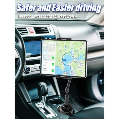 Cup Holder: LYFICCS Car Cup Holder Tablet Mount for 4.7-13 – Side View