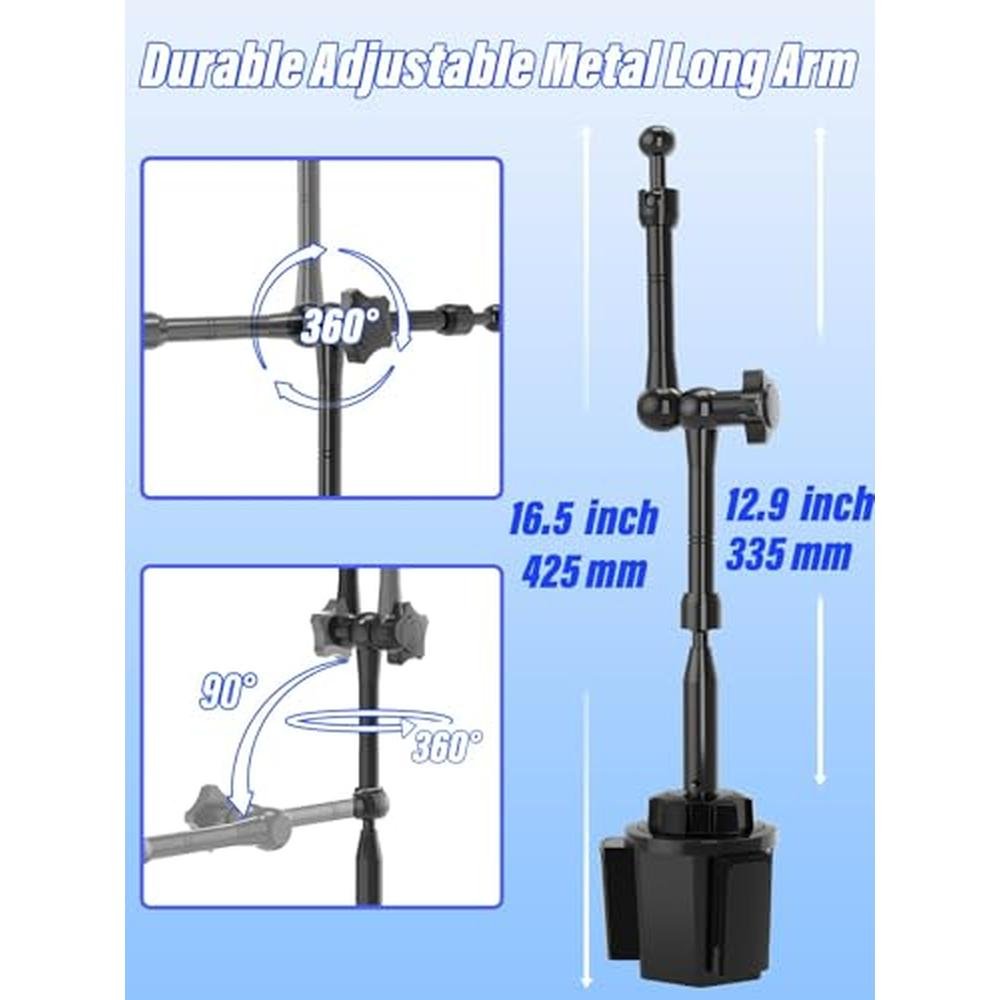 Cup Holder: LYFICCS Car Cup Holder Tablet Mount for 4.7-13 – In Use