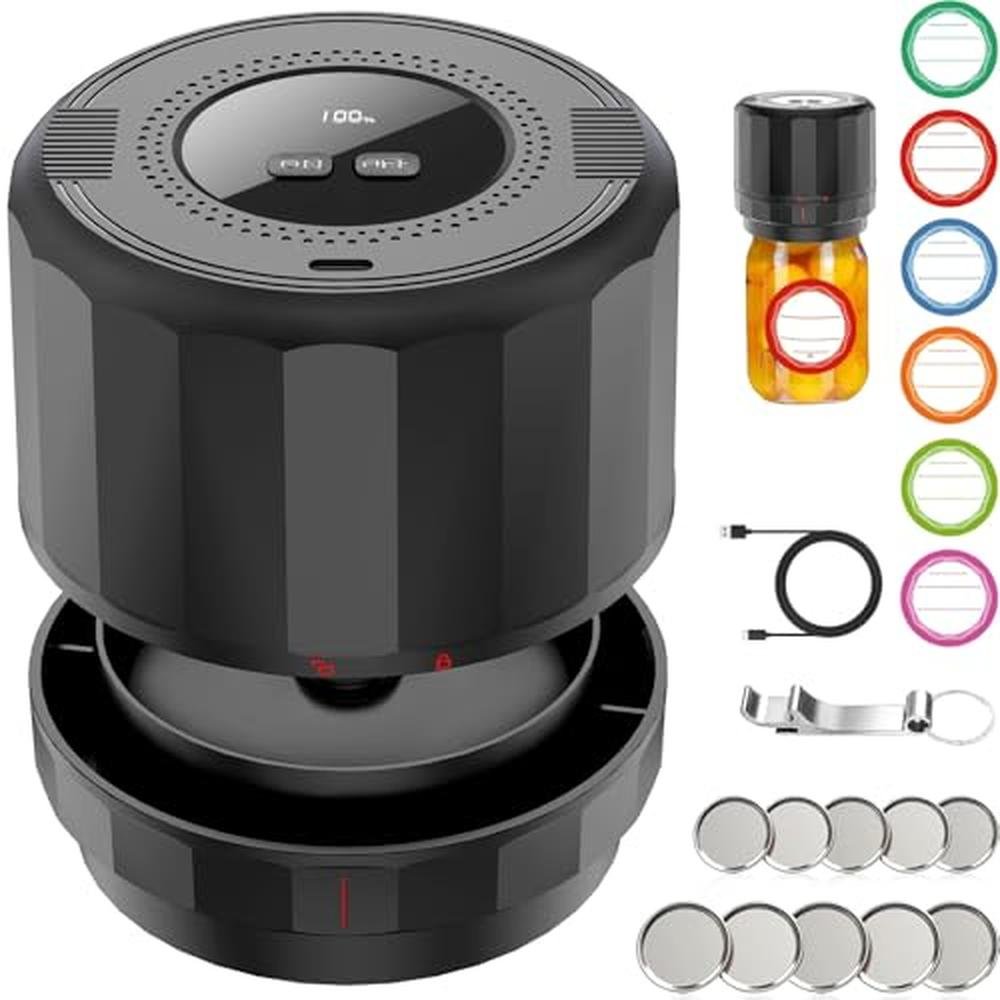 Vacuum Mason Jar Sealer: M11 Electric Mason Jar Vacuum – Front View