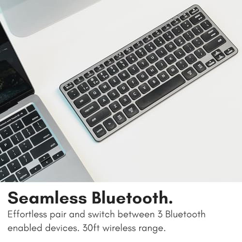 Wireless Bluetooth Keyboard for Mac – Side View
