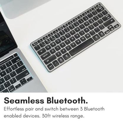 Wireless Bluetooth Keyboard for Mac – Side View