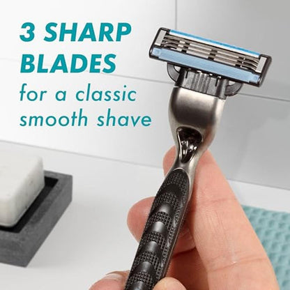 Razor Mach3: Gillette Mach3 Turbo Blades – Close-up Detail