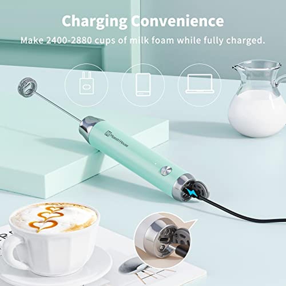 Maestri House Rechargeable Milk Frother – Side View