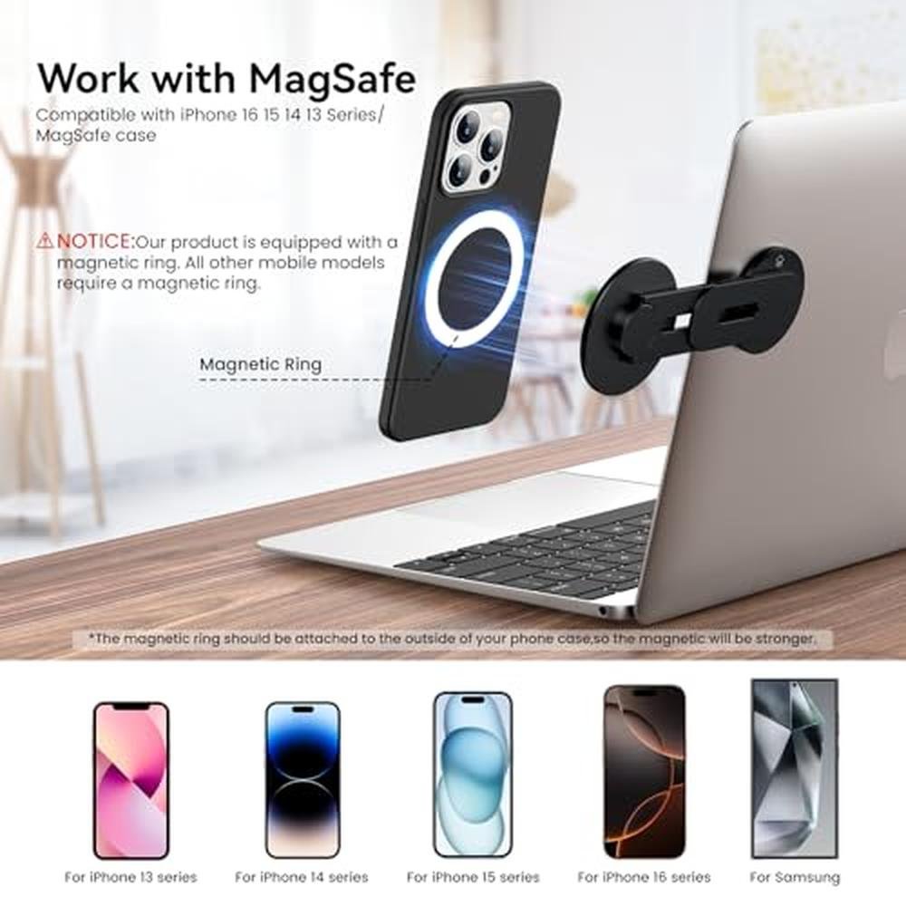 Magnetic Phone Holder: MAGDIGITEH Premium Adjustable Mount – Side View