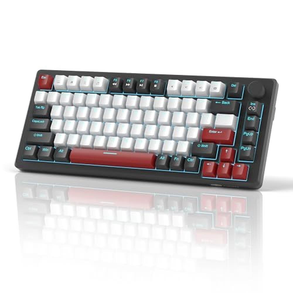 Gaming Keyboard: MageGee 75 Mechanical Compact Blue Backlit – Front View