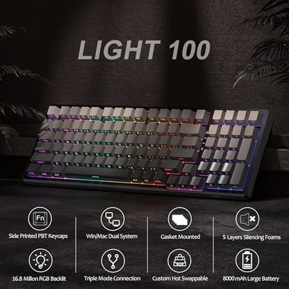 Keyboard MageGee: MageGee LIGHT100 Wireless Creamy – Close-up Detail