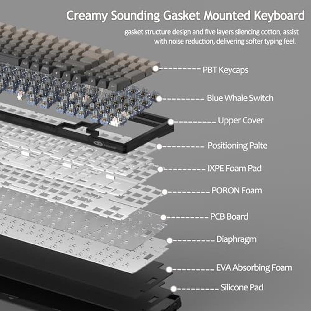 Keyboard MageGee: MageGee LIGHT100 Wireless Creamy – In Use